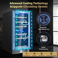 Dual Zone Wine Cooler Built for Perfect Temperature Control, 30 Bottle Capacity, UV Protection, Stainless Steel