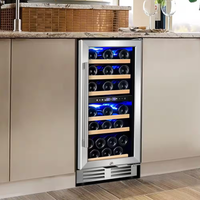 Dual Zone Wine Cooler Built for Perfect Temperature Control, 30 Bottle Capacity, UV Protection, Stainless Steel