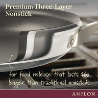Achieve 8 Piece Hard Anodized Nonstick Pots and Pans Set, Cream