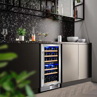 Dual Zone Wine Cooler Built for Perfect Temperature Control, 30 Bottle Capacity, UV Protection, Stainless Steel