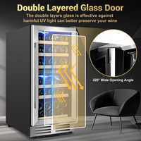 Dual Zone Wine Cooler Built for Perfect Temperature Control, 30 Bottle Capacity, UV Protection, Stainless Steel