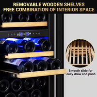 Dual Zone Wine Cooler Built for Perfect Temperature Control, 30 Bottle Capacity, UV Protection, Stainless Steel