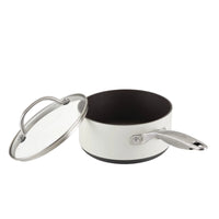 Achieve 8 Piece Hard Anodized Nonstick Pots and Pans Set, Cream